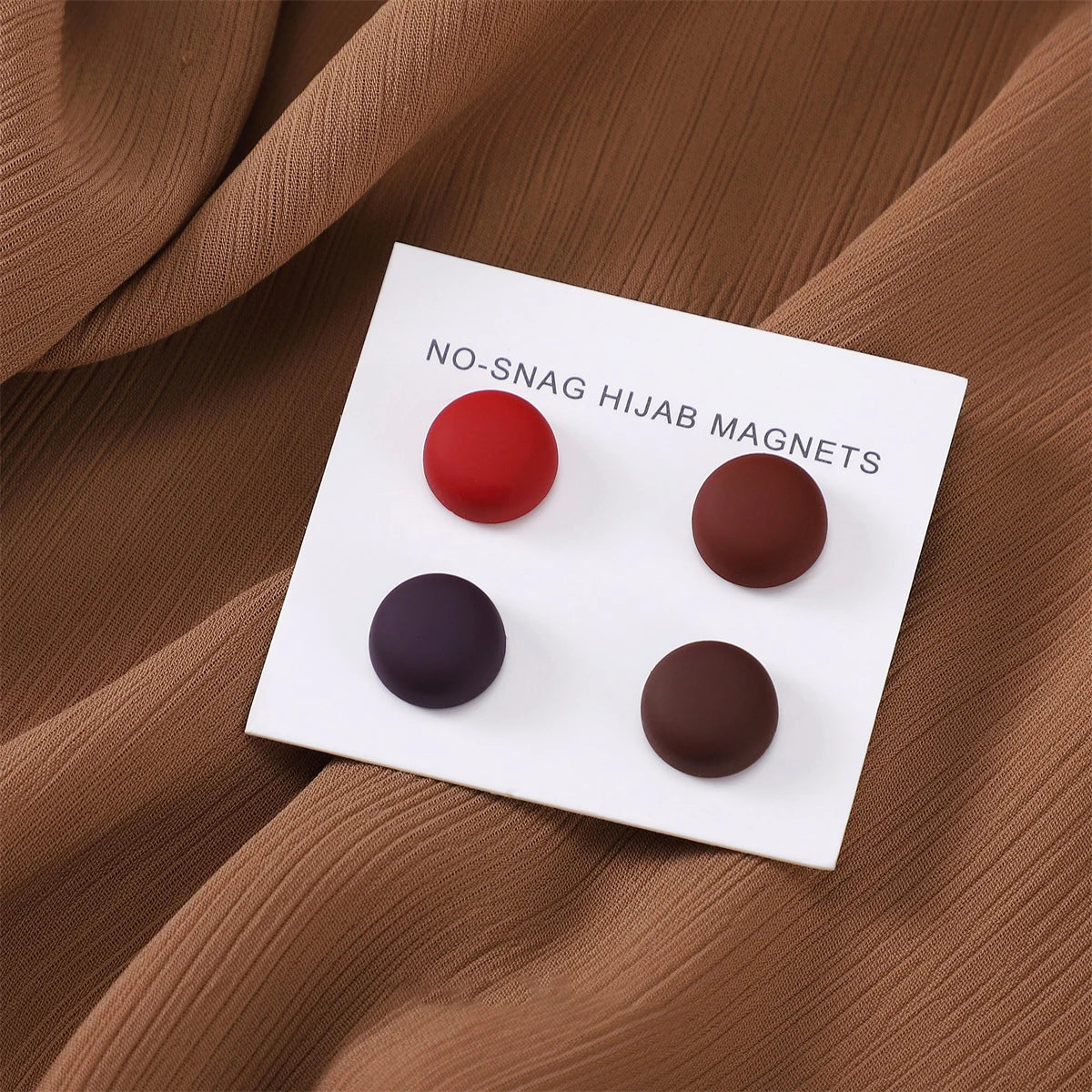 Matte Magnetic Hijab Pins – Set of 8 Mixed Colors