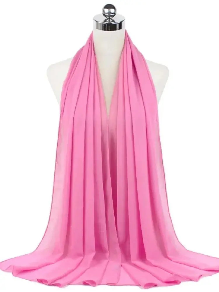Ready-to-Wear Chiffon Hijab – Elegant Solid Color Instant Headscarf