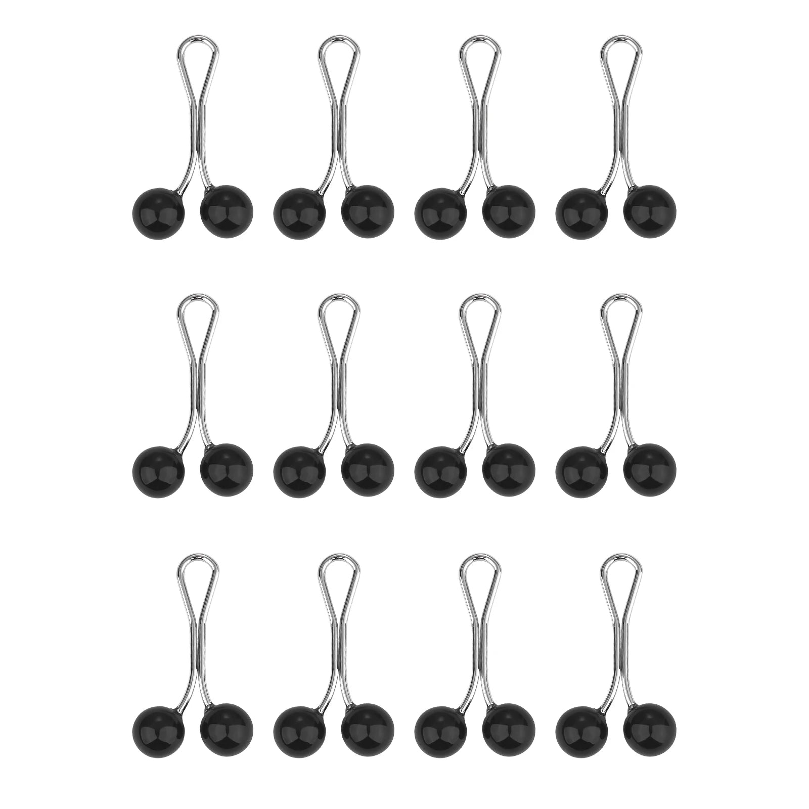 12-Piece Pearl Hijab Brooch Set – Elegant Scarf Clips for Women