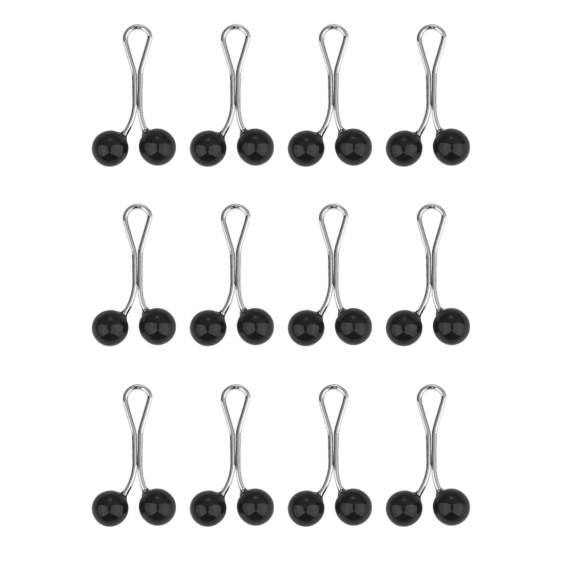 12-Piece Pearl Hijab Brooch Set – Elegant Scarf Clips for Women