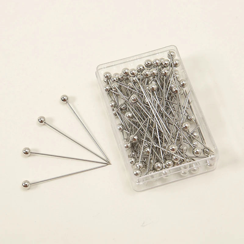 100-Piece Hijab Pin Set – Slim Alloy Scarf Pins for Women