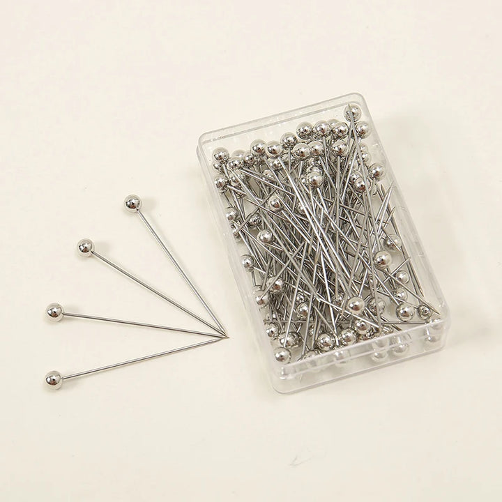 100-Piece Hijab Pin Set – Slim Alloy Scarf Pins for Women