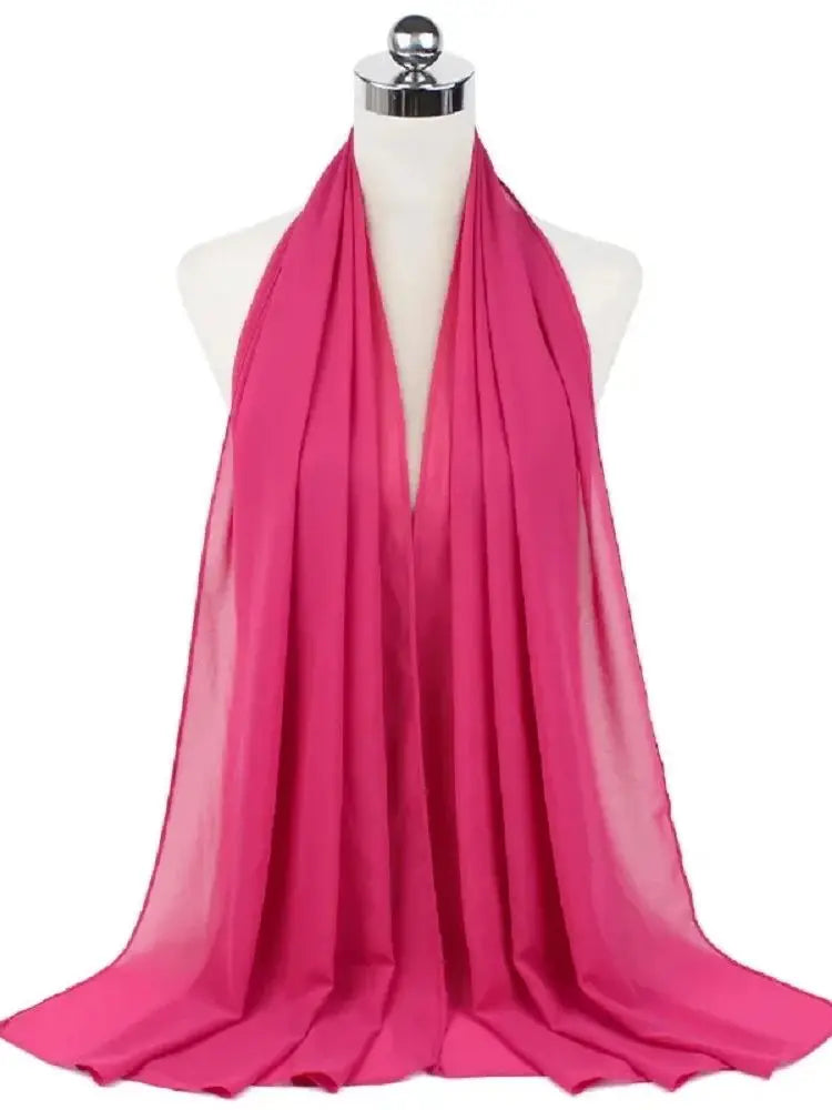 Ready-to-Wear Chiffon Hijab – Elegant Solid Color Instant Headscarf