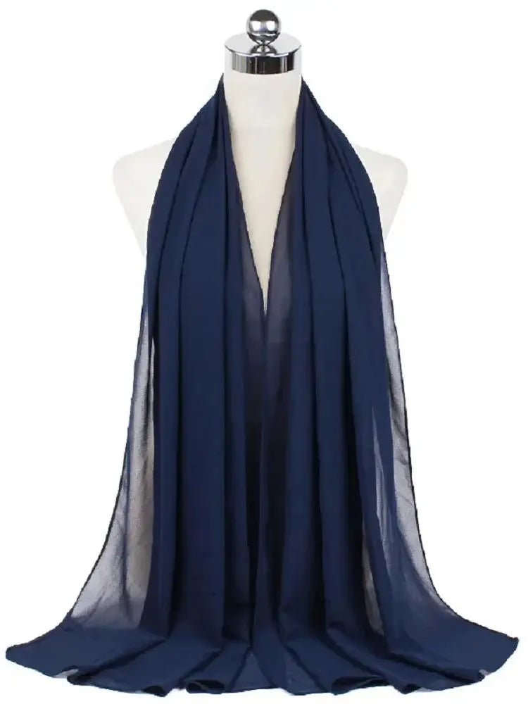 Ready-to-Wear Chiffon Hijab – Elegant Solid Color Instant Headscarf