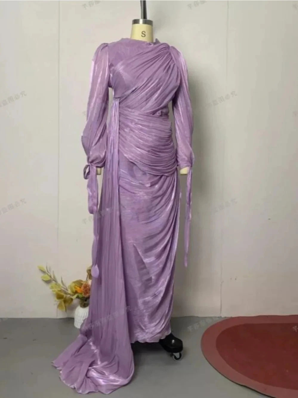 Eid Silky Women Dress Muslim Abaya Party Jalabiya