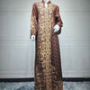 Pearl & Diamond Embellished Abaya – Elegant Long Modest Dress
