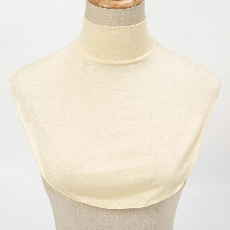 Womens Modal Turtleneck Fake Collar Islamic Hijab Extensions