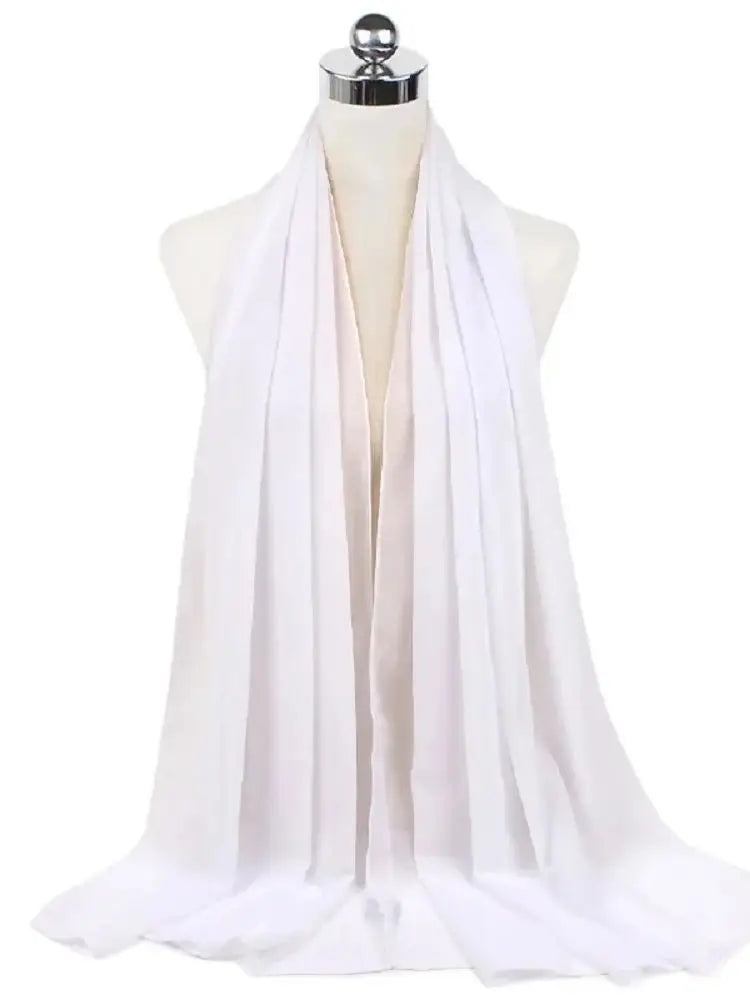 Ready-to-Wear Chiffon Hijab – Elegant Solid Color Instant Headscarf