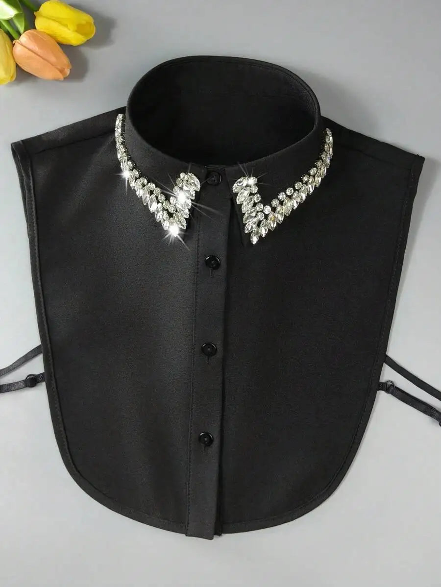 High-Quality Luxury Bling Rhinestone Detachable Collar