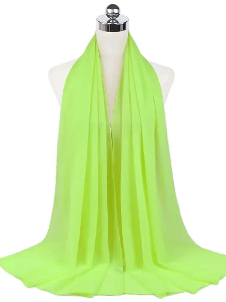 Ready-to-Wear Chiffon Hijab – Elegant Solid Color Instant Headscarf