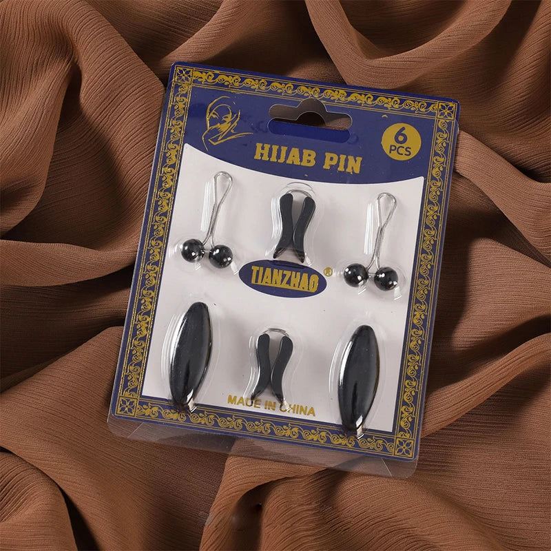 Elegant Hijab Scarf Clip Brooch – Stylish Multi-Color Accessory