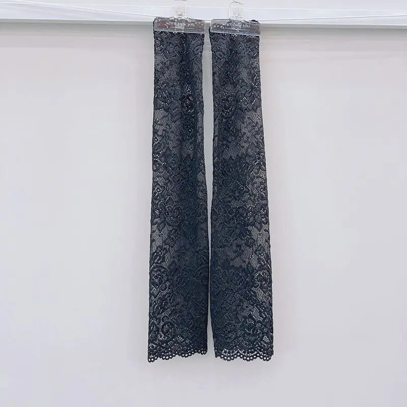 Women Lace Sunscreen Arm Sleeves Floral Lace Design