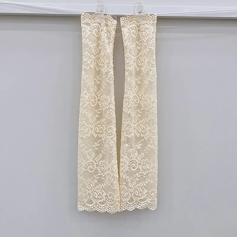 Women Lace Sunscreen Arm Sleeves Floral Lace Design