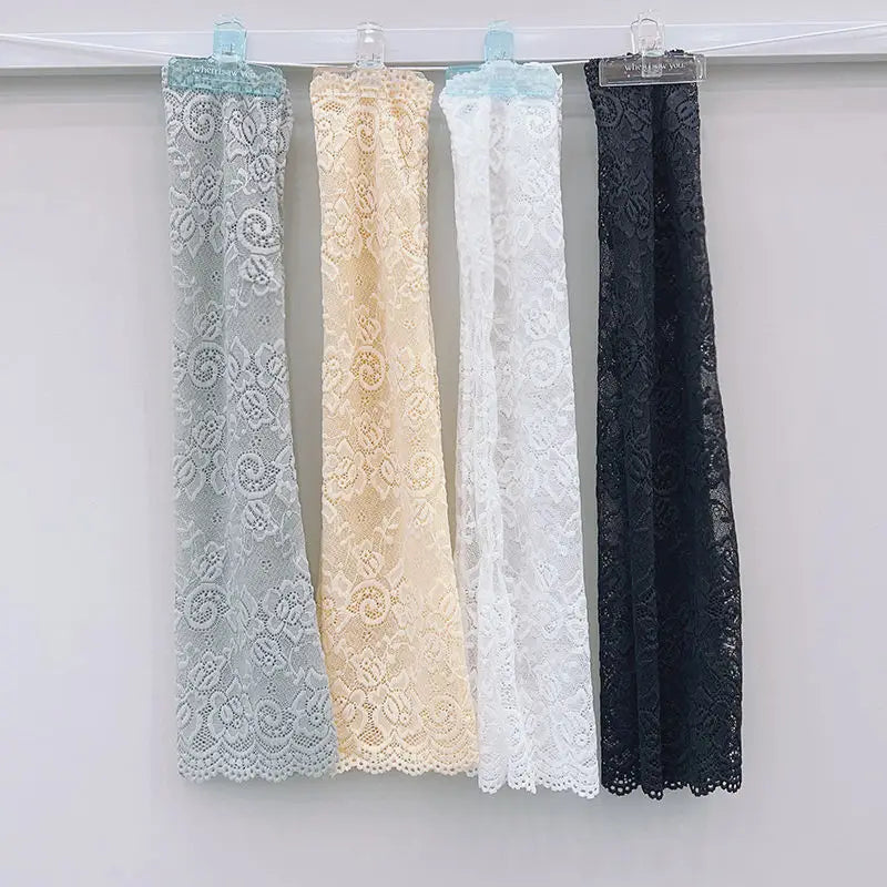 Women Lace Sunscreen Arm Sleeves Floral Lace Design