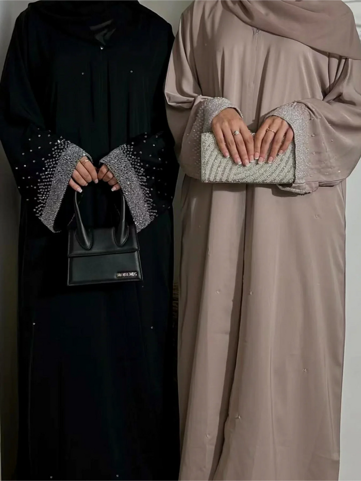 Diamond Embellished Abaya – Eid Button Cardigan