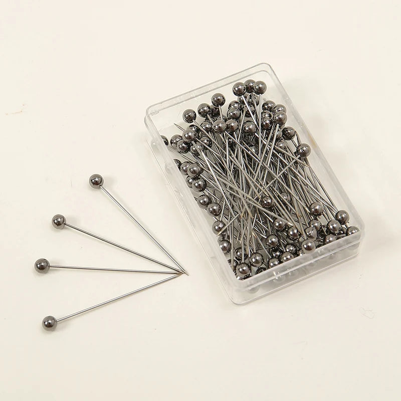 100-Piece Hijab Pin Set – Slim Alloy Scarf Pins for Women