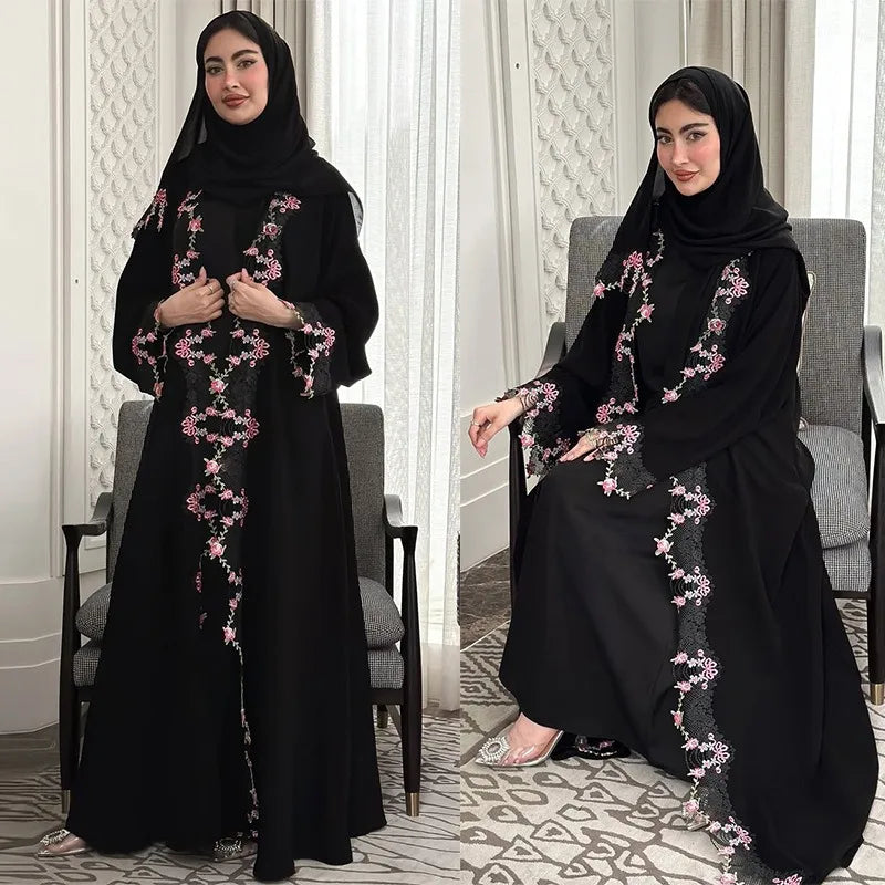 Diamond Embellished Abaya – Eid Button Cardigan
