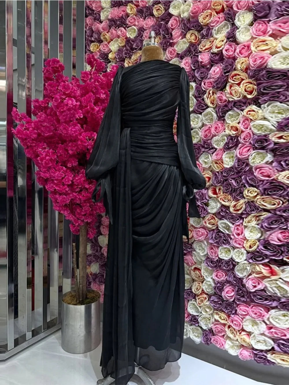 Eid Silky Women Dress Muslim Abaya Party Jalabiya