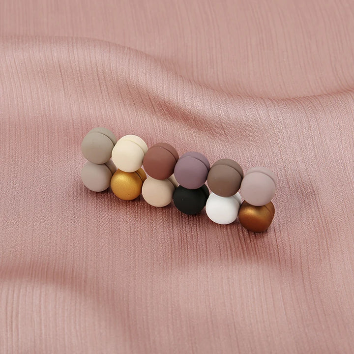 Candy Color Magnetic Hijab Brooches