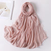 Soft Lace Chiffon Hijab Scarf – Premium Plain Headwrap
