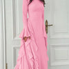 Eid Women Dress Muslim Abaya Ruffle Long Dresses