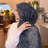 Crocodile Print Crinkle Hijab – Lightweight Textured Muslim Scarf