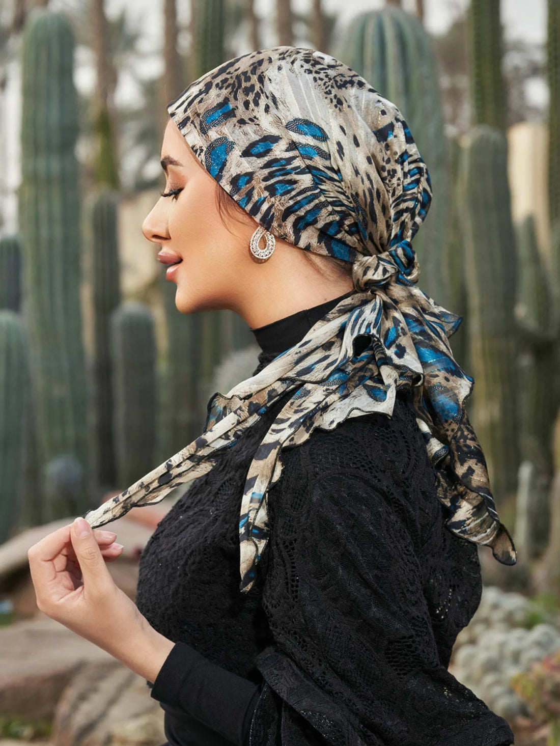 2-Piece Leopard Print Color-Block Scarf Set – Chic Fashion Wrap