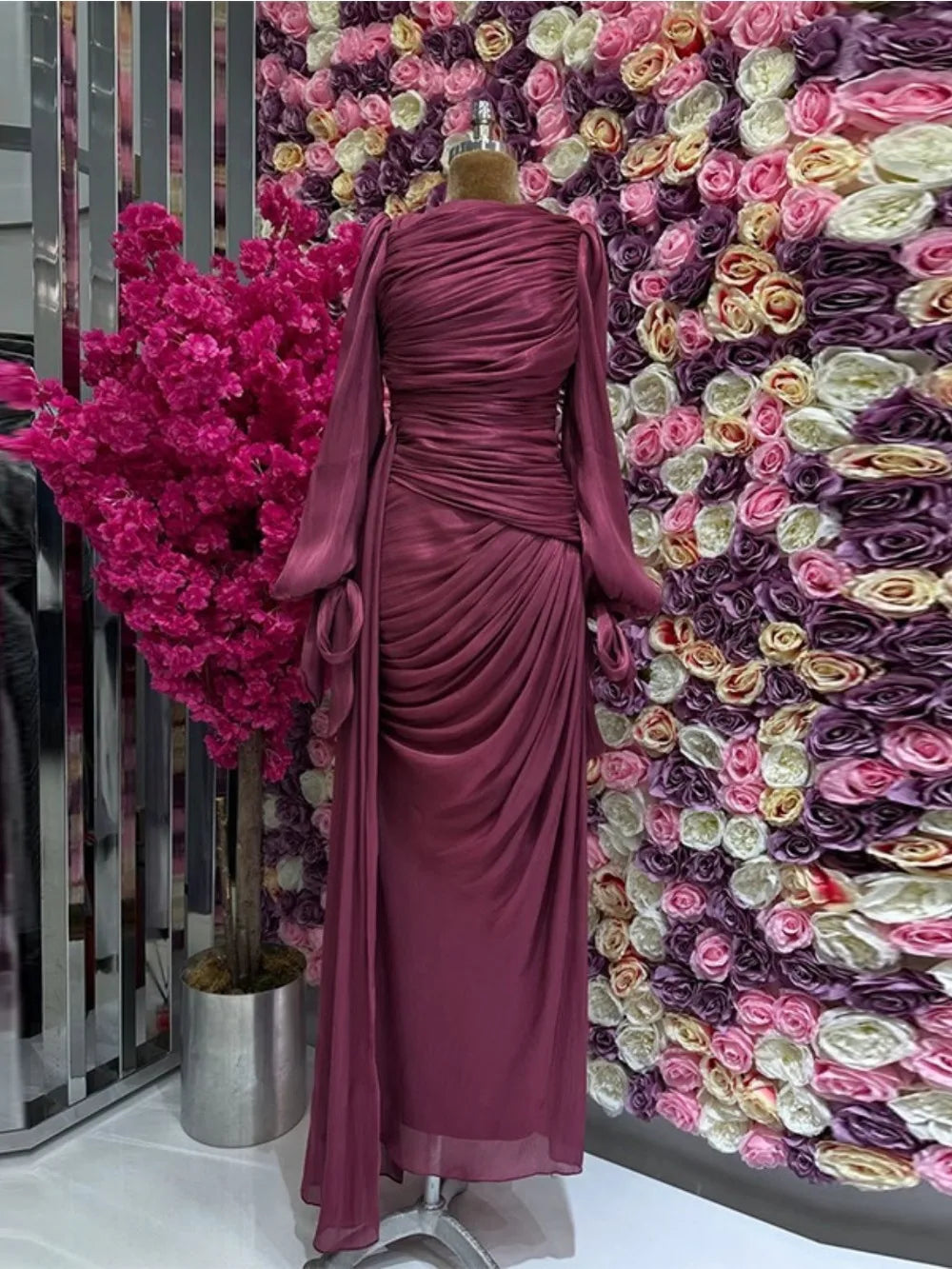Eid Silky Women Dress Muslim Abaya Party Jalabiya