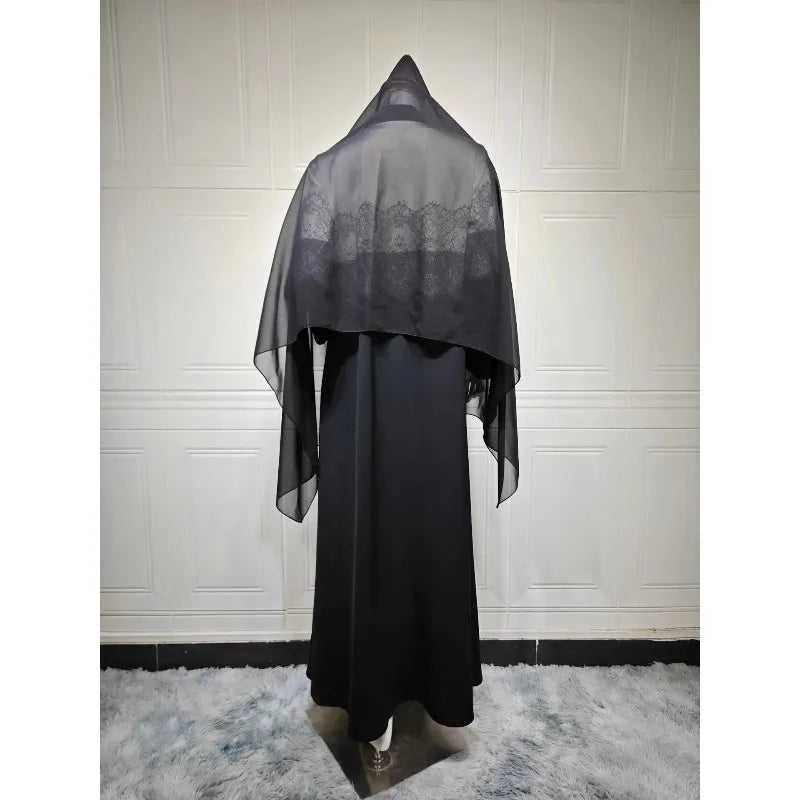 Lace Abaya Khimar Set – 2 Piece Eid Dress and Hijab