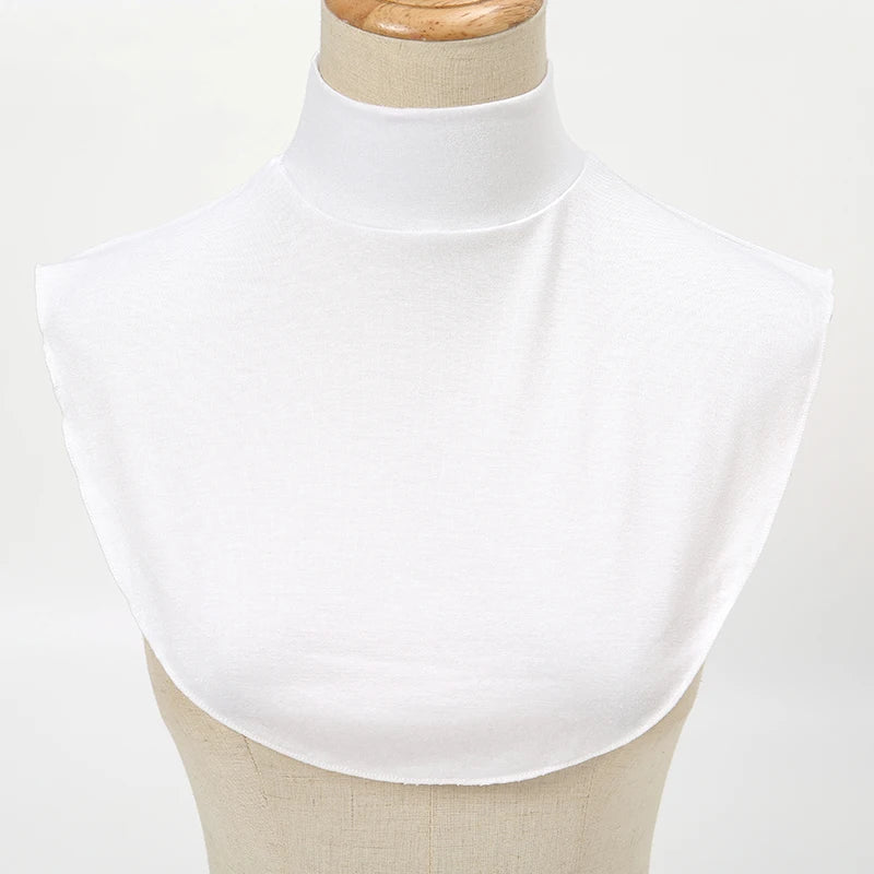 Womens Modal Turtleneck Fake Collar Islamic Hijab Extensions