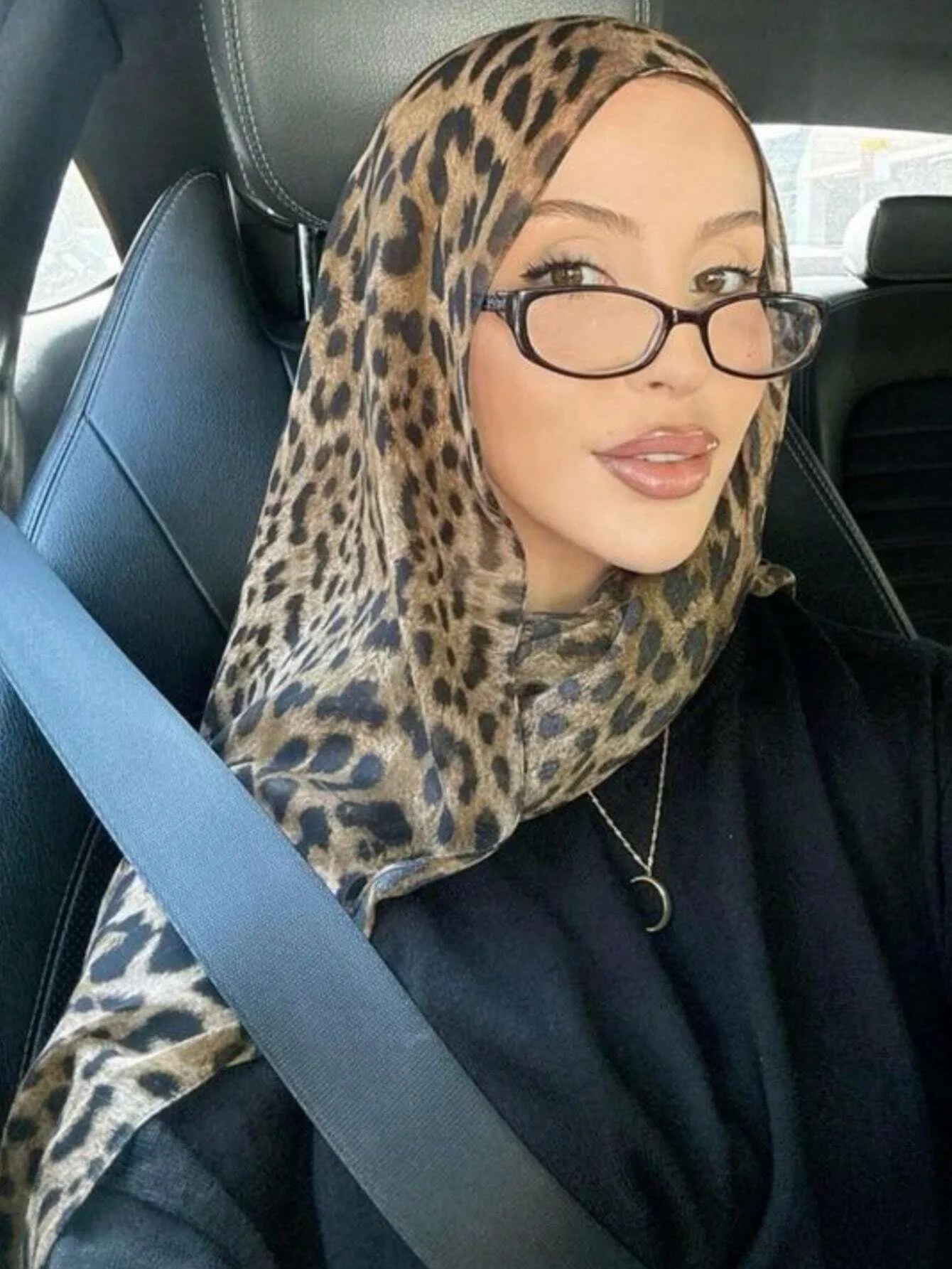 Voile Leopard Print Headscarf – Luxury Fashion Shawl