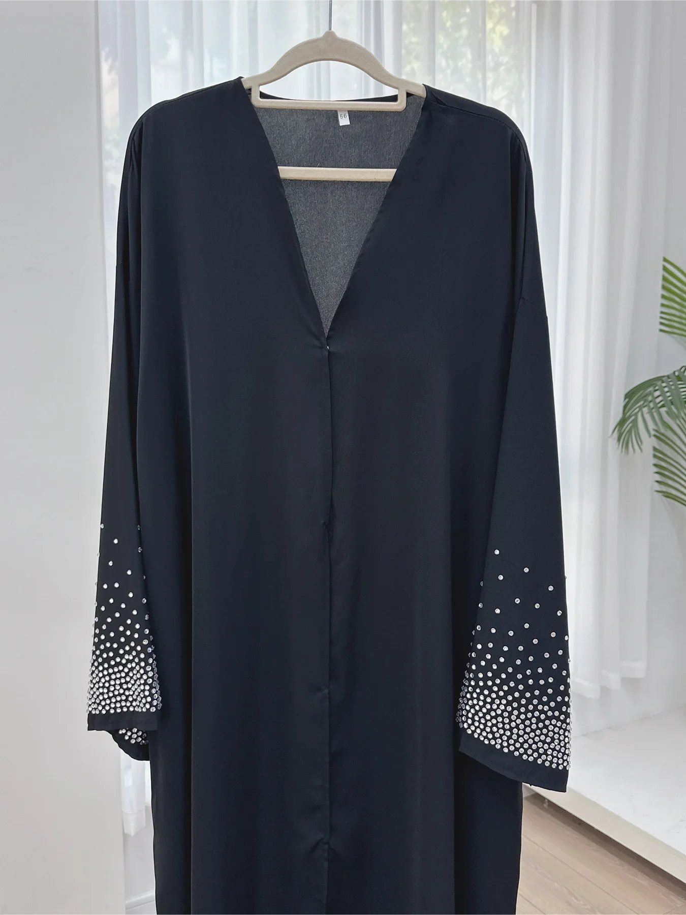 Diamond Embellished Abaya – Eid Button Cardigan