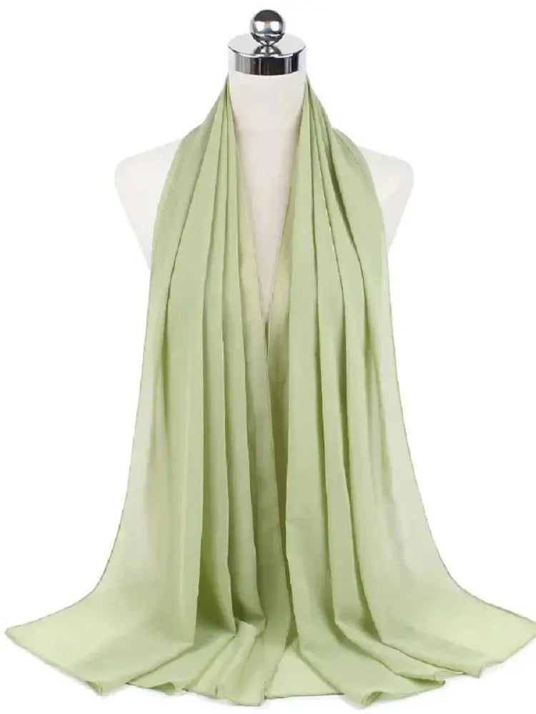 Ready-to-Wear Chiffon Hijab – Elegant Solid Color Instant Headscarf