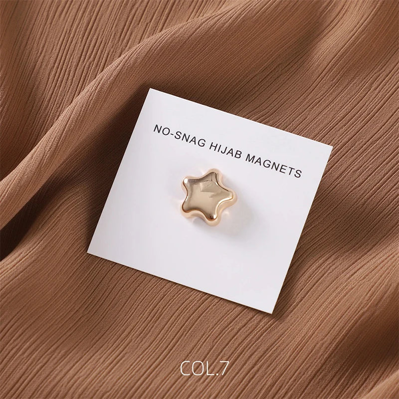 Matte Magnetic Hijab Pins – Strong Hold Scarf Brooch for Women