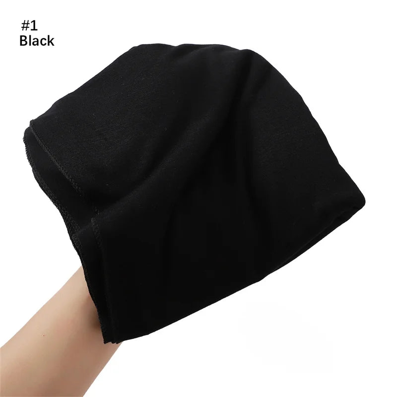 80×180cm Cotton Modal-Feel Hijab – Soft Stretch Long Scarf