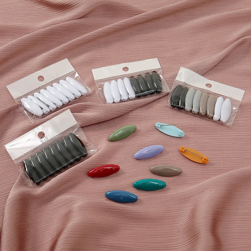 Colorful Hijab Pin Brooches – Fashion Scarf Clips