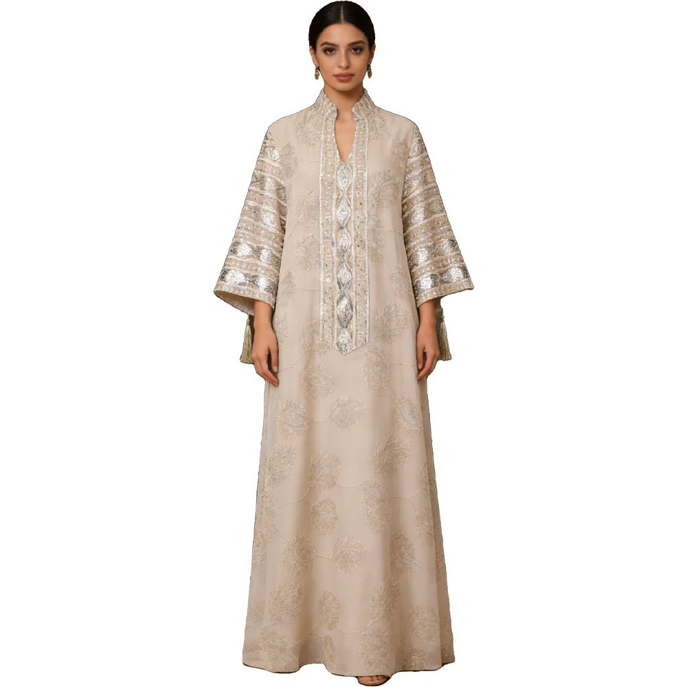 Aiyu Nuex Embroidery Abaya – Traditional Gorgeous Kaftan