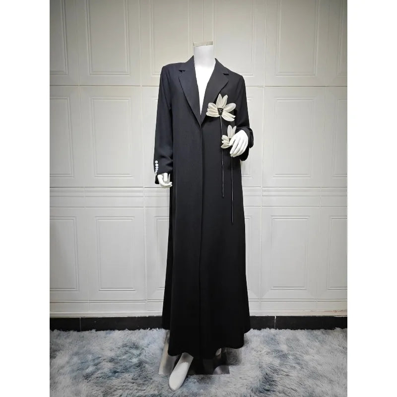 Diamond Embellished Abaya – Eid Button Cardigan