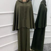 Eid Hooded Muslim Women Long Khimar Hijab Dress Set