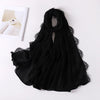 Soft Lace Chiffon Hijab Scarf – Premium Plain Headwrap