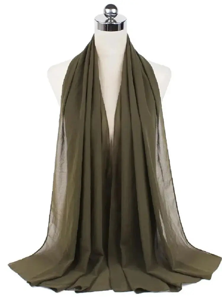 Ready-to-Wear Chiffon Hijab – Elegant Solid Color Instant Headscarf