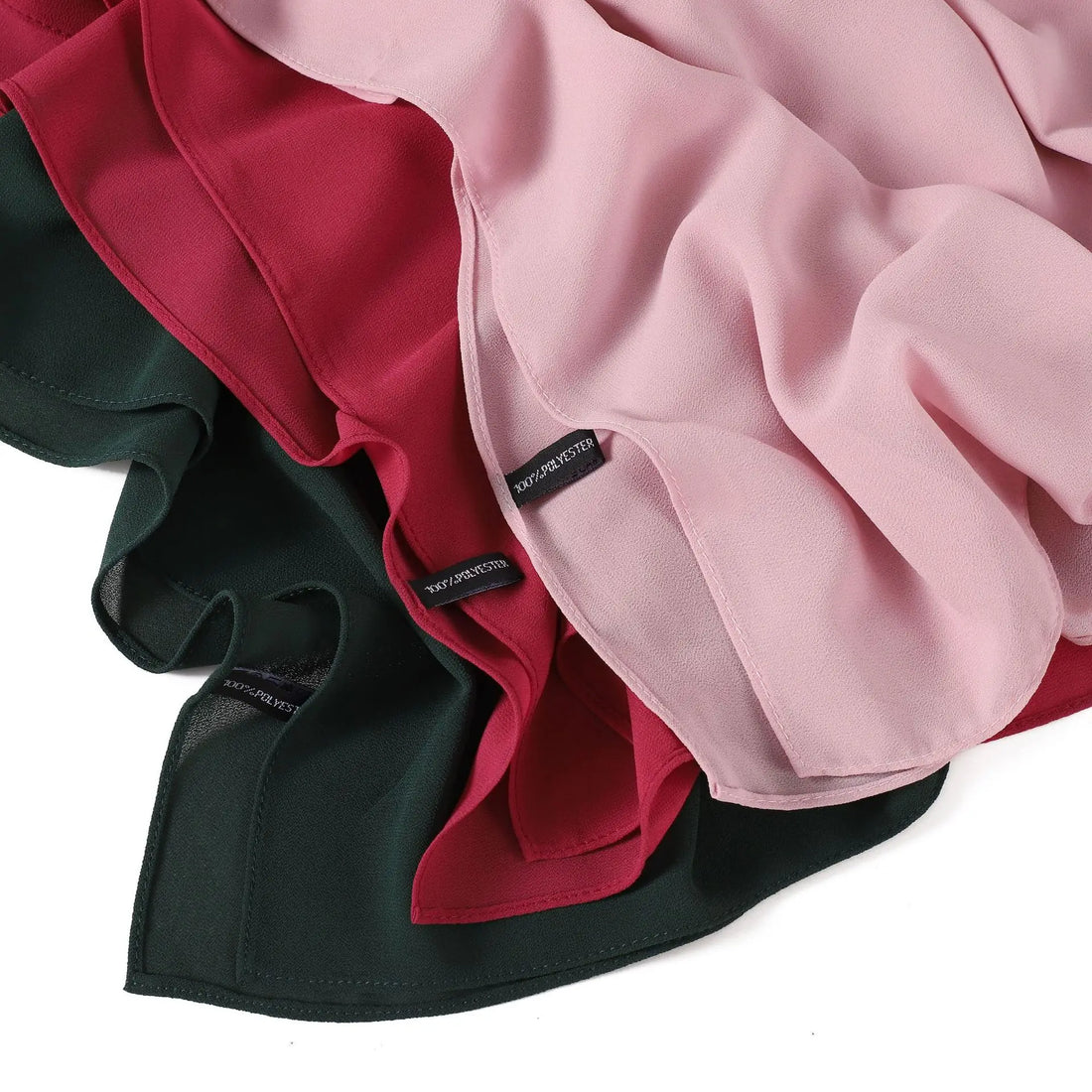 Solid Color Chiffon Hijab Shawl – Large 70x180cm