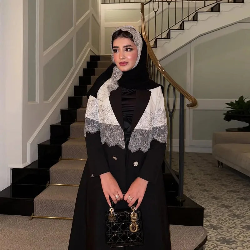 Lace Abaya Khimar Set – 2 Piece Eid Dress and Hijab