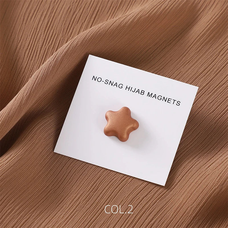 Matte Magnetic Hijab Pins – Strong Hold Scarf Brooch for Women