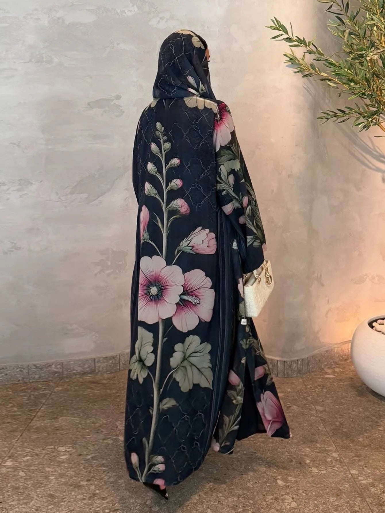Eid Scarf Cardigan Abaya