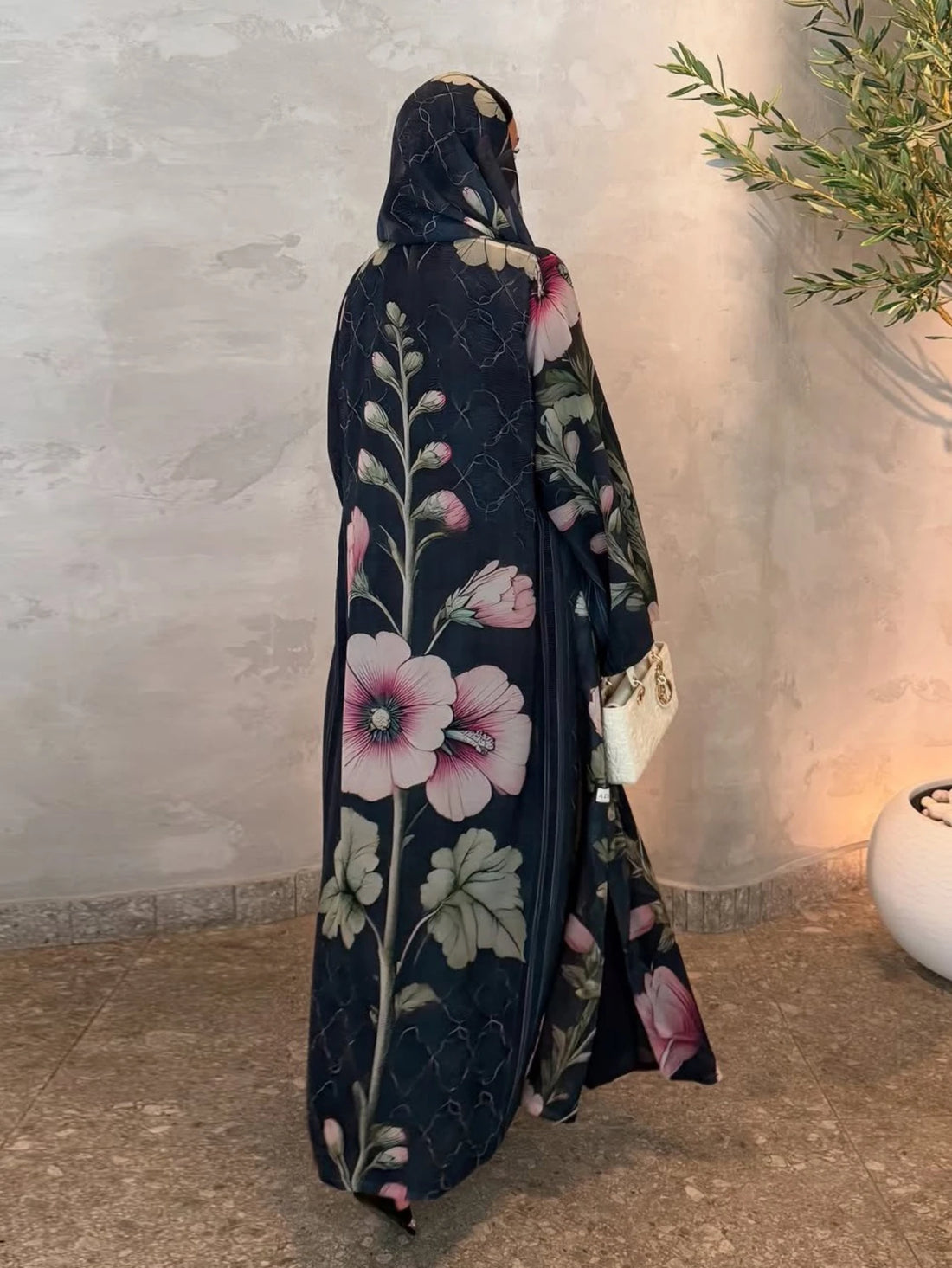 Eid Scarf Cardigan Abaya