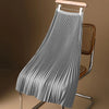 Women Vintage Midi Skirt Wide Elastic Waistband High Waist Pleated A-Line Skirt