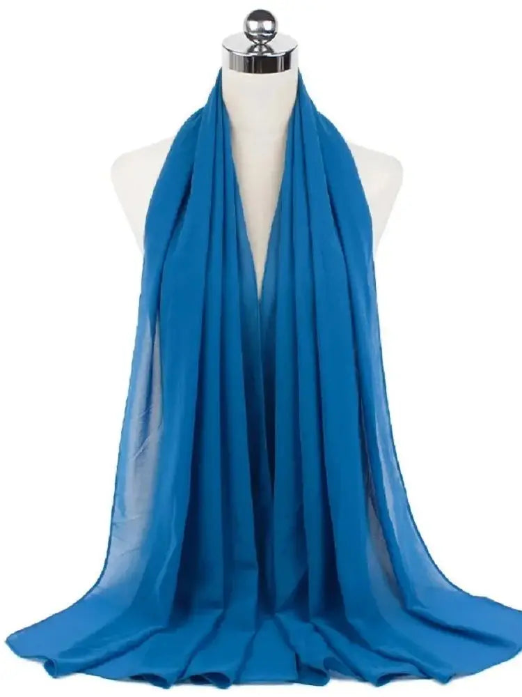 Ready-to-Wear Chiffon Hijab – Elegant Solid Color Instant Headscarf