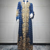 Pearl & Diamond Embellished Abaya – Elegant Long Modest Dress