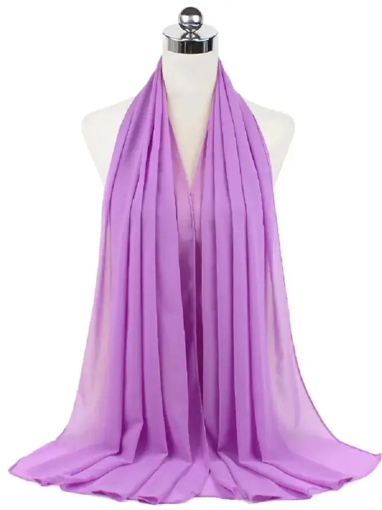 Ready-to-Wear Chiffon Hijab – Elegant Solid Color Instant Headscarf